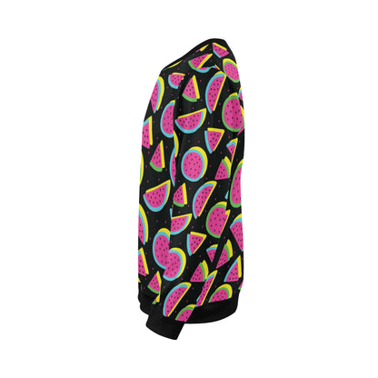 Watermelon Pattern Print Design WM07 Men Long Sleeve Sweatshirt