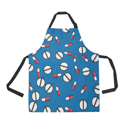 Pill Pattern Print Design A05 Apron with Pocket