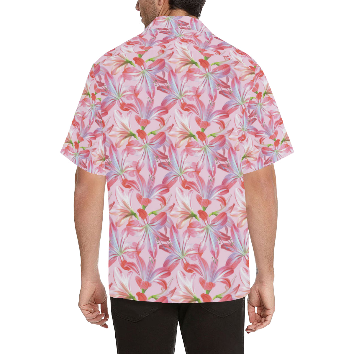 Amaryllis Pattern Print Design 02 Men's Hawaiian Shirt