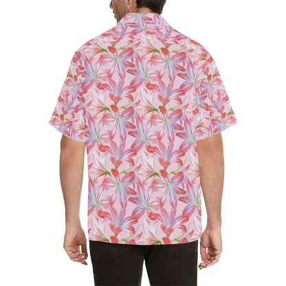 Amaryllis Pattern Print Design 02 Men's Hawaiian Shirt