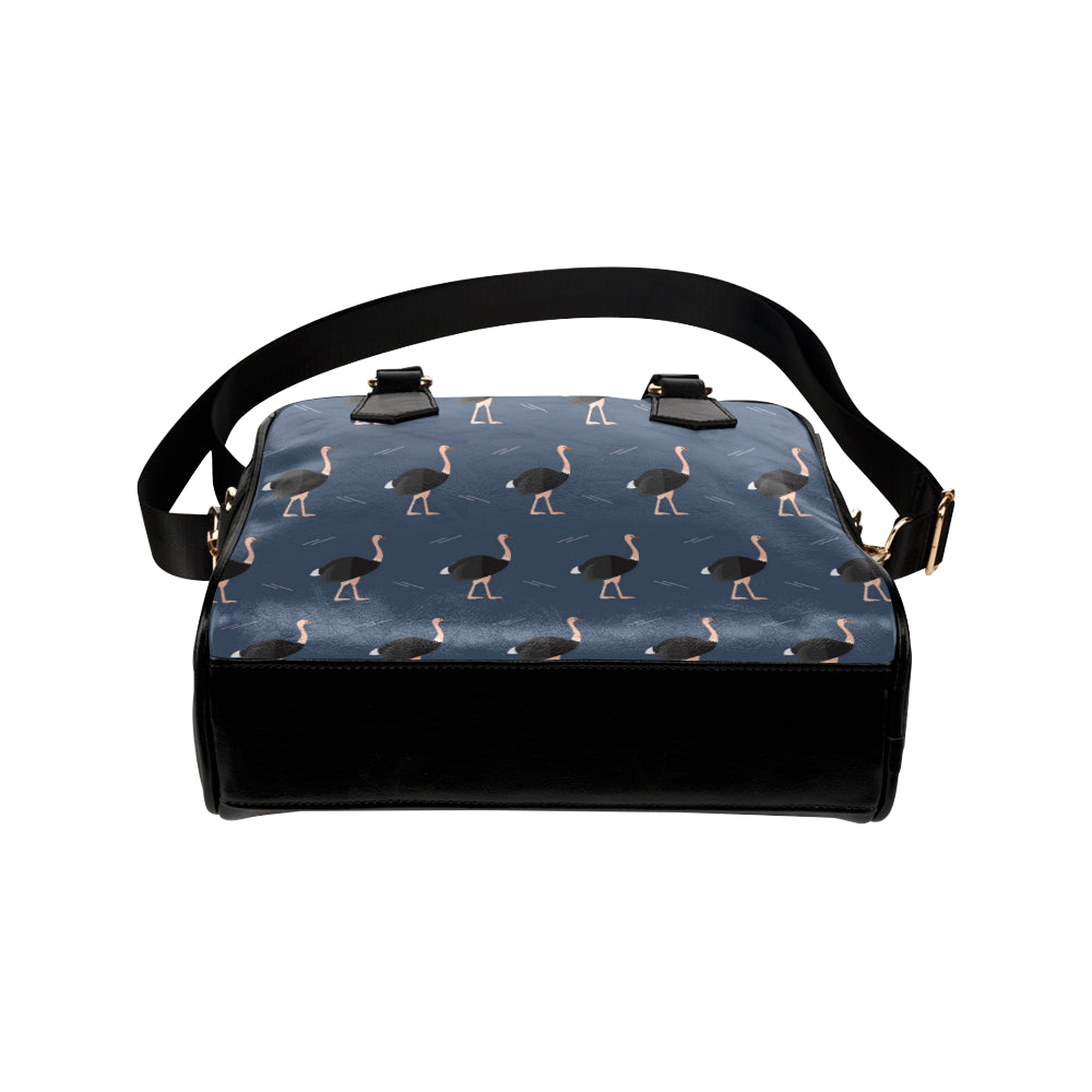Ostrich Pattern Print Design 04 Shoulder Handbag