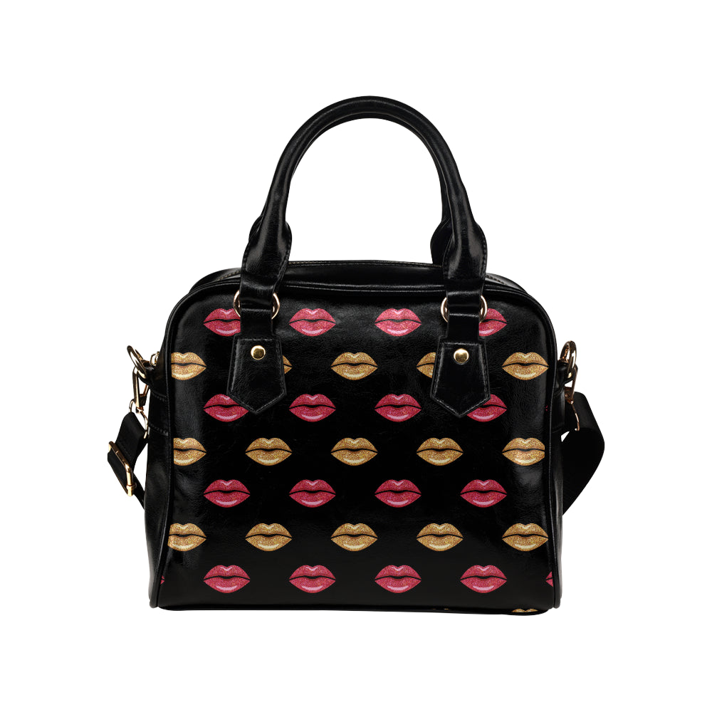 Lip Pattern Print Design 03 Shoulder Handbag
