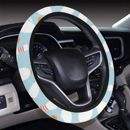 Bowling Pattern Print Design 09 Steering Wheel Cover with Elastic Edge