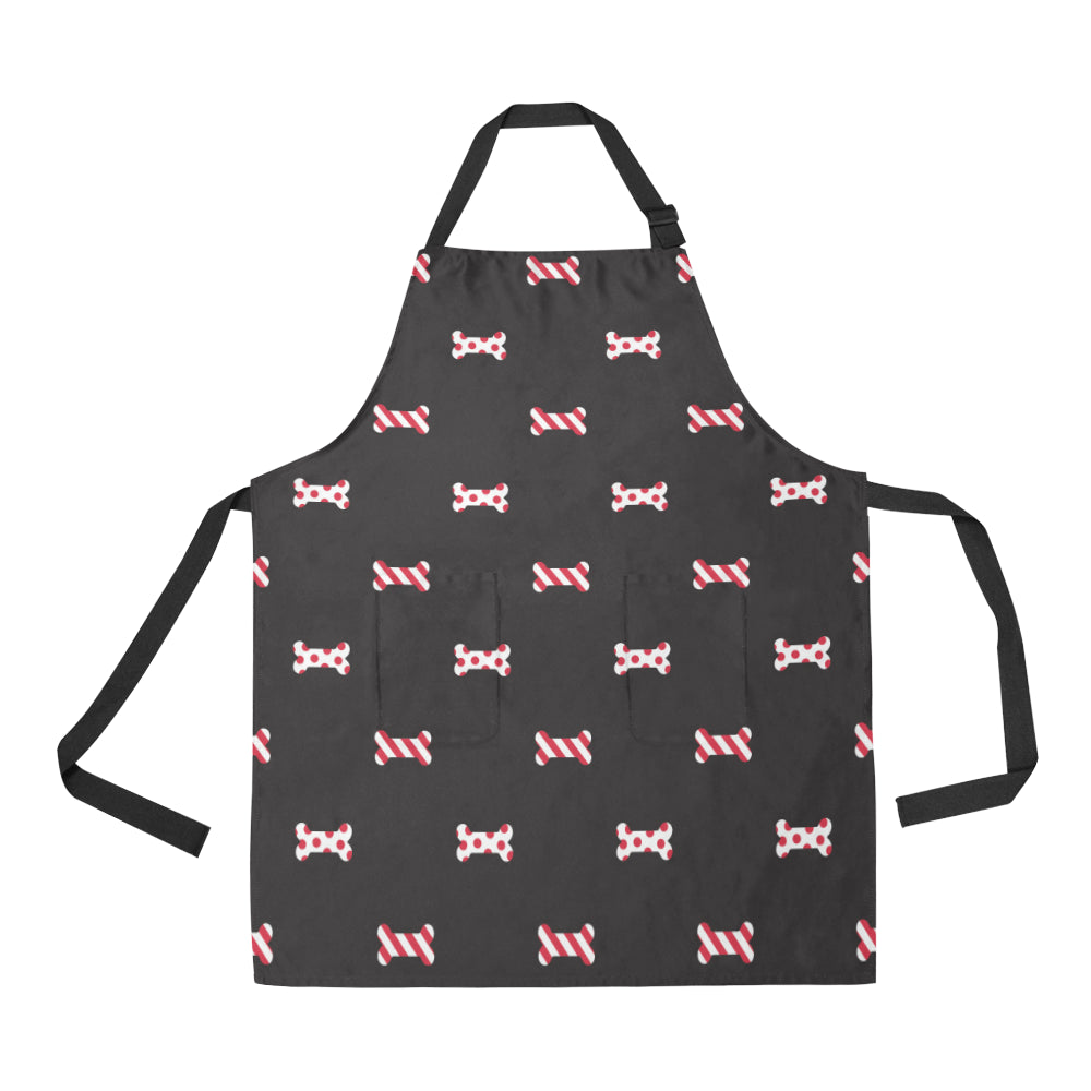 Dog Bone Pattern Print Design 04 Apron with Pocket