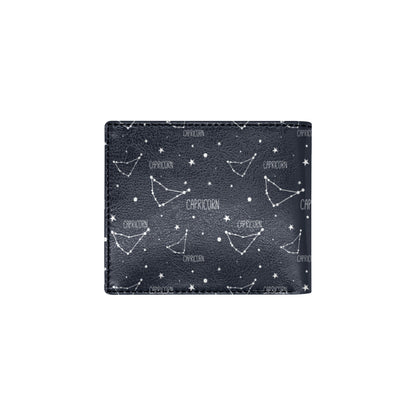 Capricorn Zodiac Pattern Print Design 01 Men's ID Card Wallet