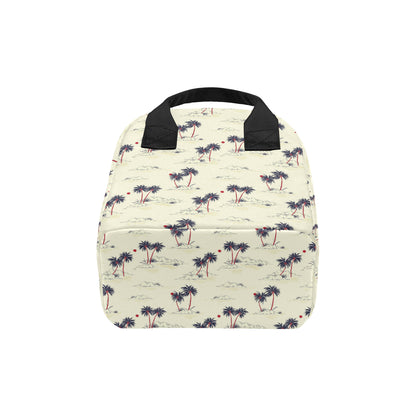 Palm Tree Pattern Print Design PT08 Insulated Lunch Bag