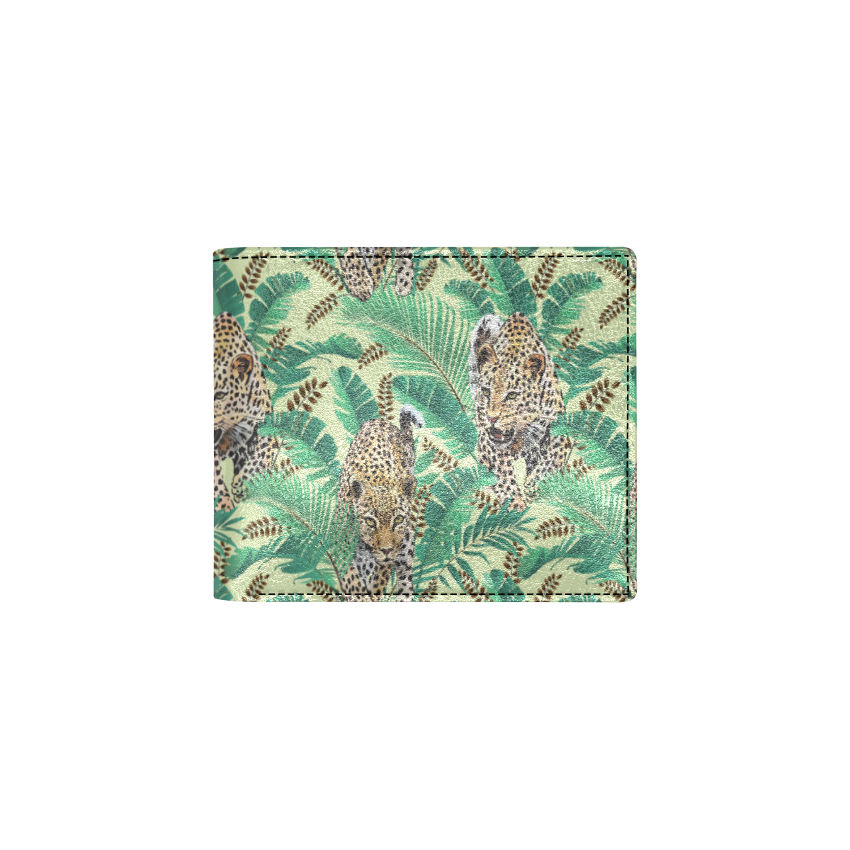 Leopard Pattern Print Design 03 Men's ID Card Wallet