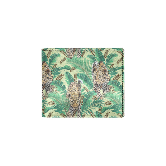 Leopard Pattern Print Design 03 Men's ID Card Wallet