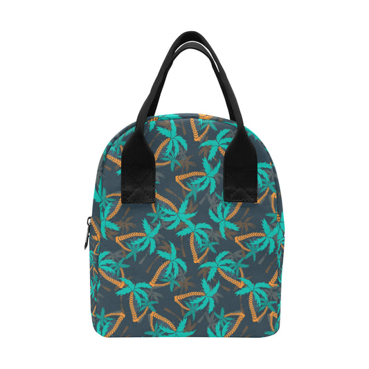 Palm Tree Pattern Print Design PT01 Insulated Lunch Bag