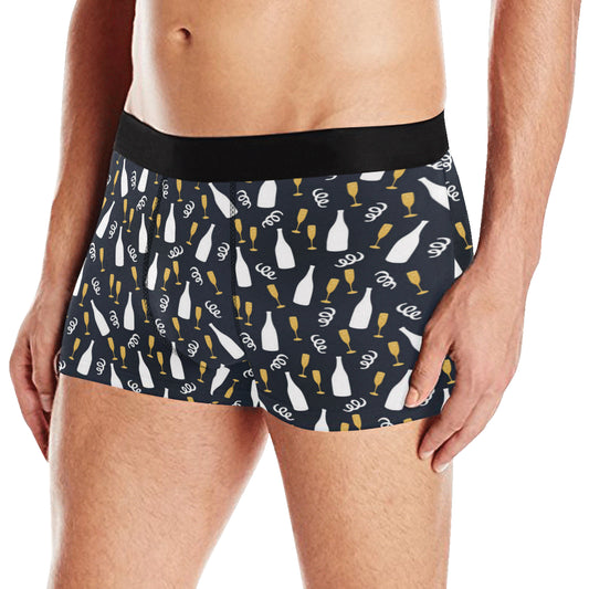 Champagne Pattern Print Design 01 Men's Boxer Briefs