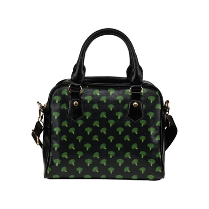 Broccoli Pattern Print Design 04 Shoulder Handbag
