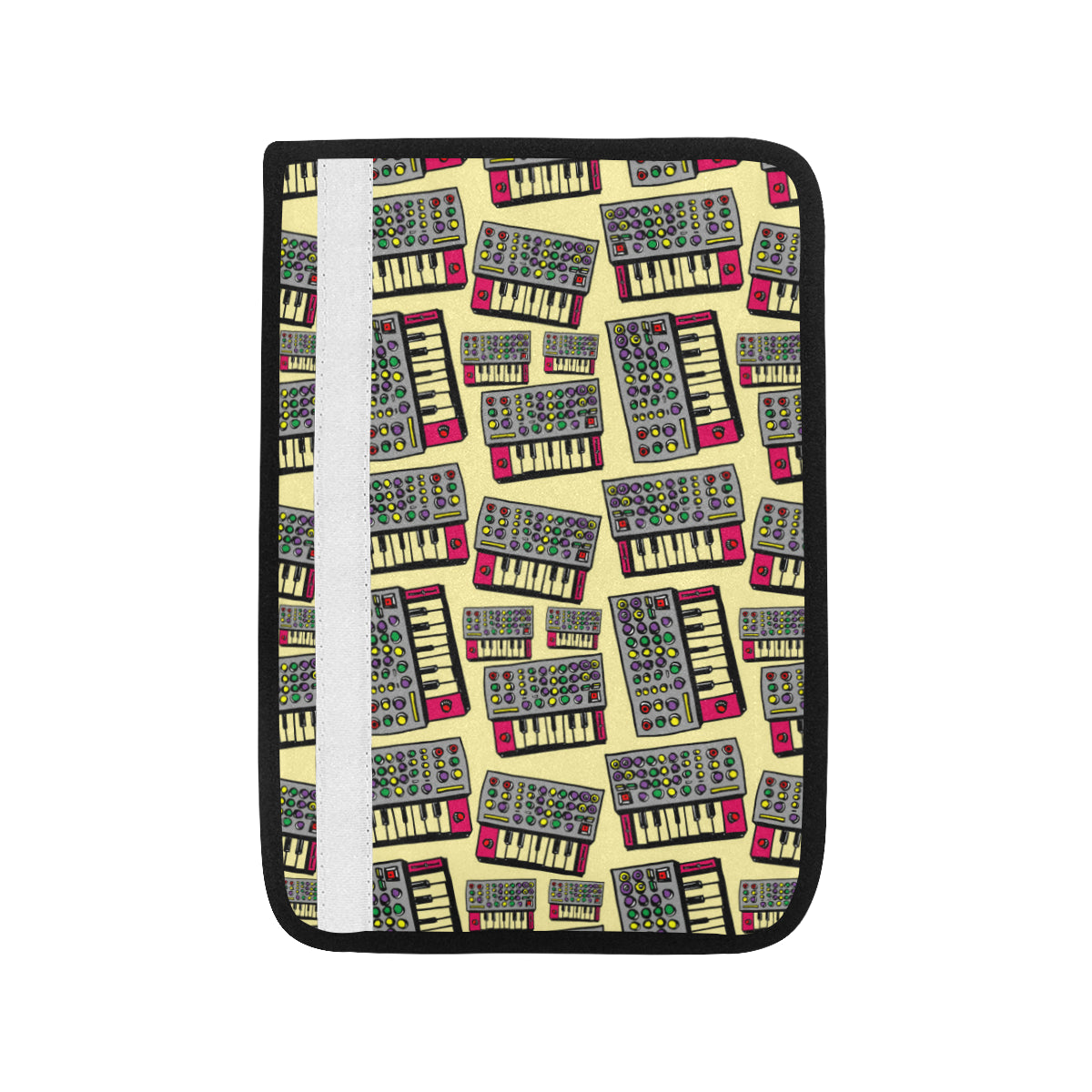 Synthesizer Pattern Print Design 01 Car Seat Belt Cover