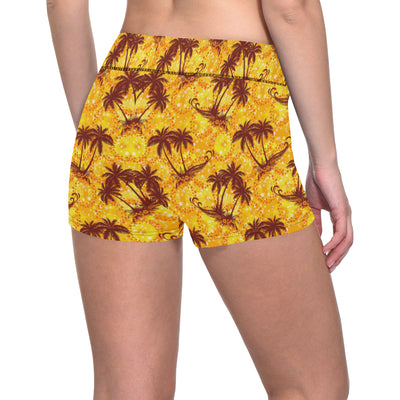 Palm Tree Pattern Print Design PT012 Yoga Shorts