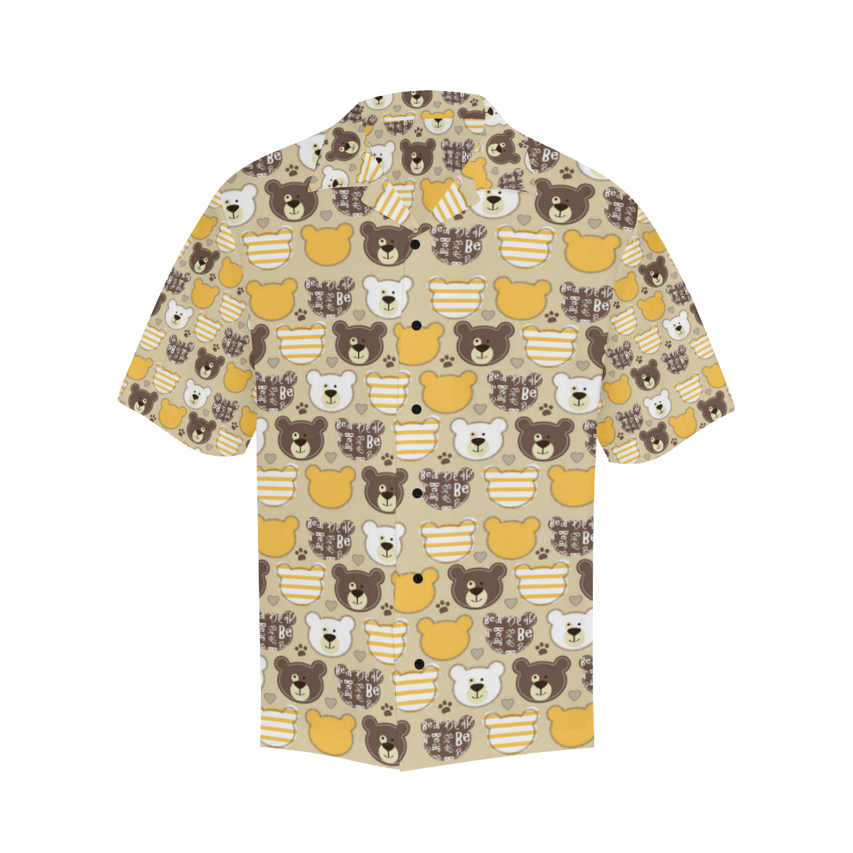 Bear PatchworkPattern Print Design 01 Men's Hawaiian Shirt