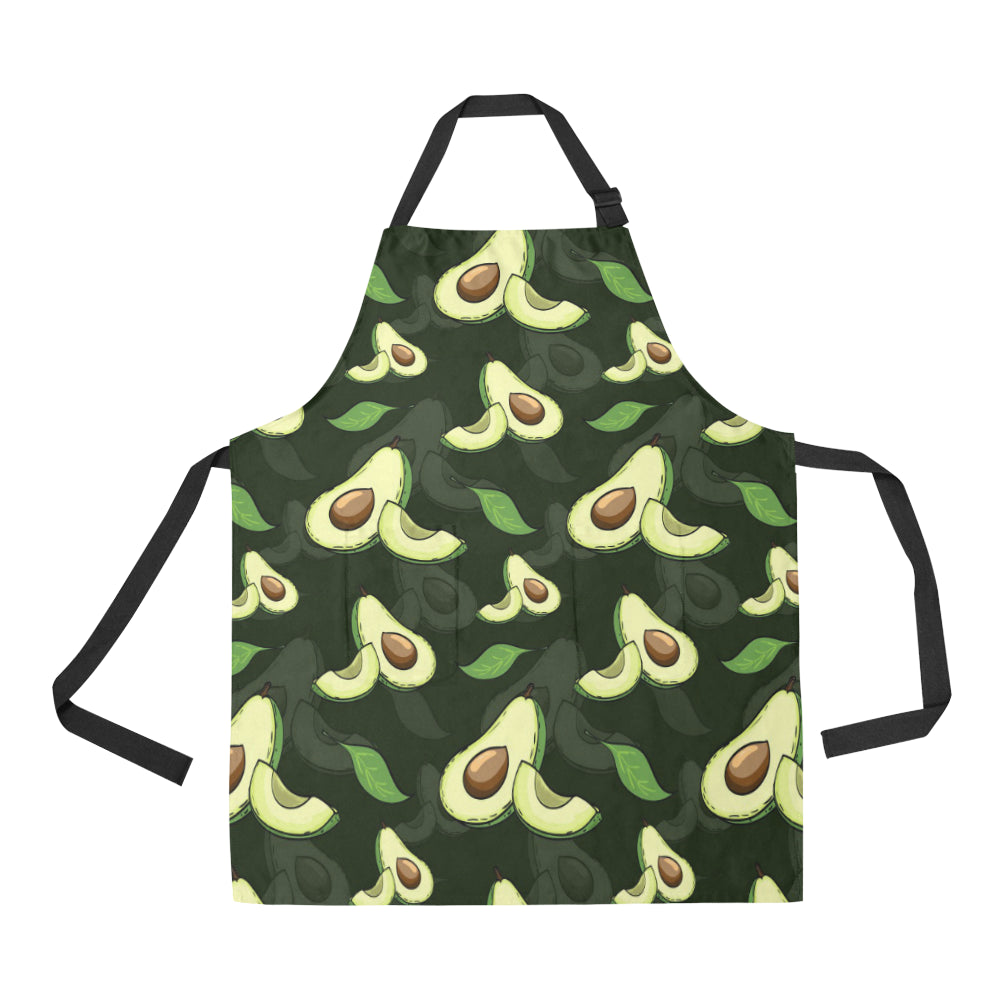 Avocado Pattern Print Design AC07 Apron with Pocket