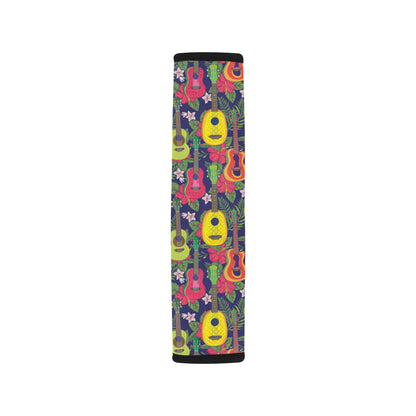 Ukulele Tropical Pattern Print Design 03 Car Seat Belt Cover