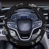 Deer Skeleton Print Pattern Steering Wheel Cover with Elastic Edge