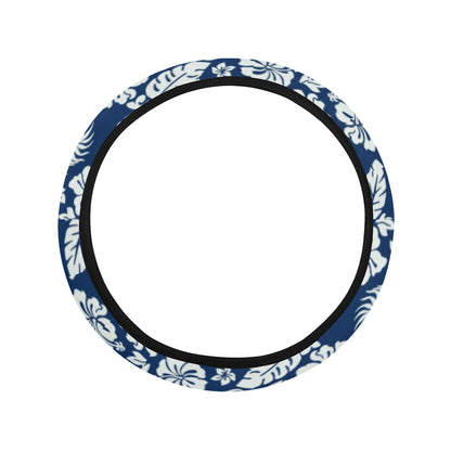 Hawaiian Themed Pattern Print Design H020 Steering Wheel Cover with Elastic Edge