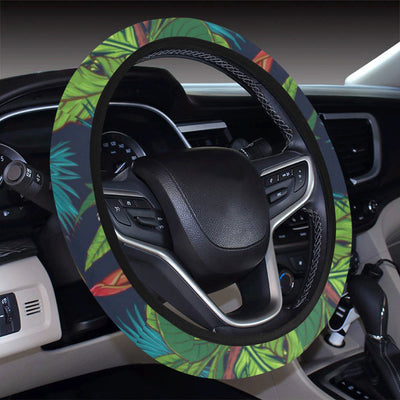 Rainforest Pattern Print Design RF01 Steering Wheel Cover with Elastic Edge