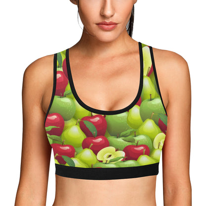 Apple Pattern Print Design AP03 Sports Bra