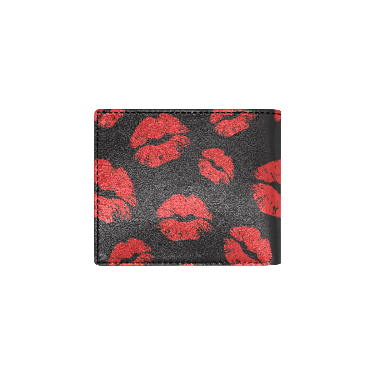 Lip Red Pattern Print Design 02 Men's ID Card Wallet