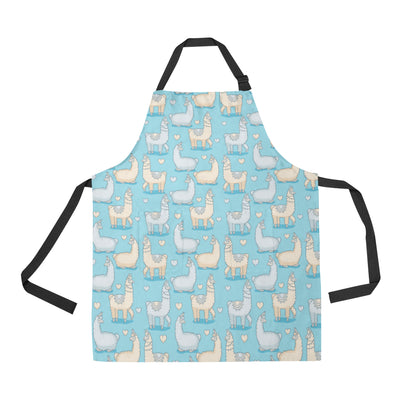 Alpaca Pattern Print Design 06 Apron with Pocket