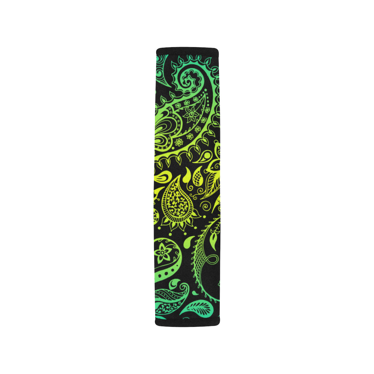 Paisley Green Design Print Car Seat Belt Cover