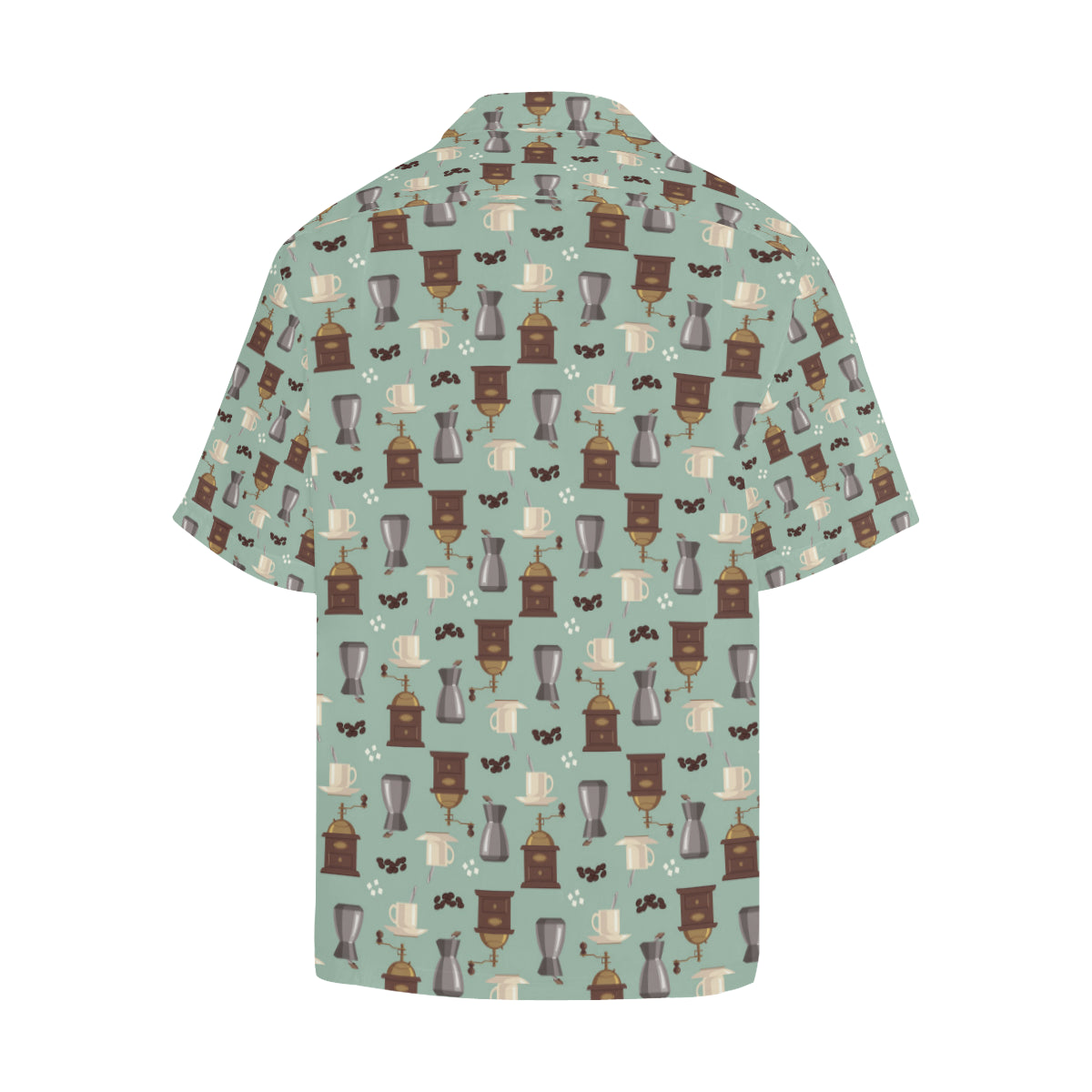 Coffee Pattern Print Design 04 Men's Hawaiian Shirt