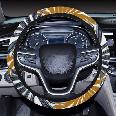 Colorful Tropical Palm Leaves Steering Wheel Cover with Elastic Edge