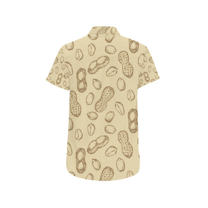 Peanut Pattern Print Design A02 Men's Short Sleeve Button Up Shirt