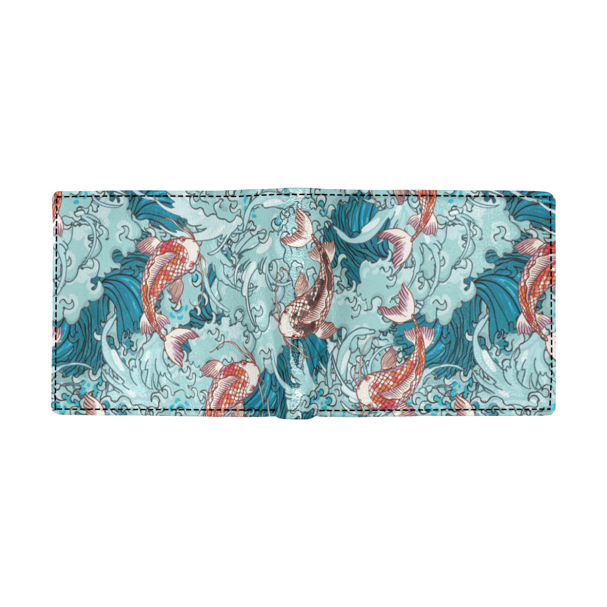 KOI Fish Pattern Print Design 05 Men's ID Card Wallet