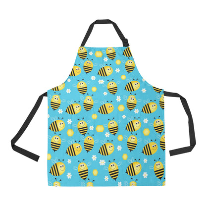 Bee Pattern Print Design BEE06 Apron with Pocket