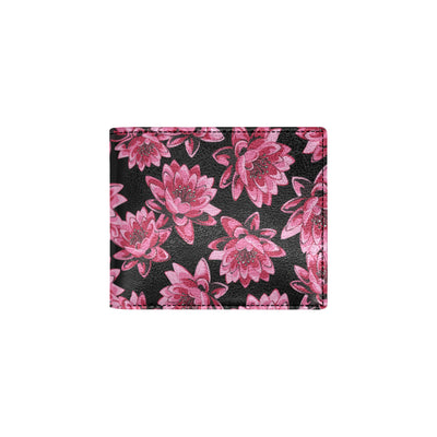 Lotus Pattern Print Design 03 Men's ID Card Wallet