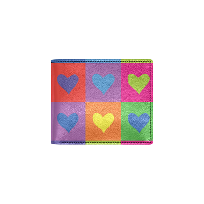 Pop Art Heart Pattern Print Design A01 Men's ID Card Wallet