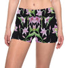 Amaryllis Pattern Print Design AL08 Yoga Shorts