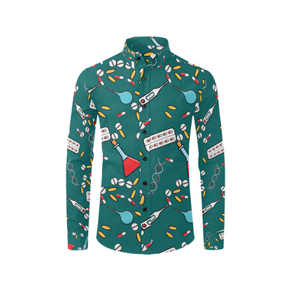 Nurse Pattern Print Design A05 Men's Long Sleeve Shirt