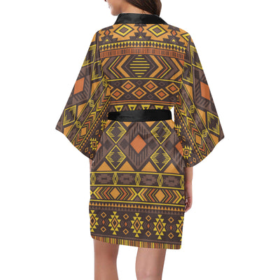 Navajo Pattern Print Design A06 Women's Short Kimono