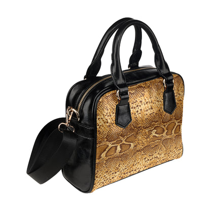 Python Brown Pattern Print Design A03 Shoulder Handbag