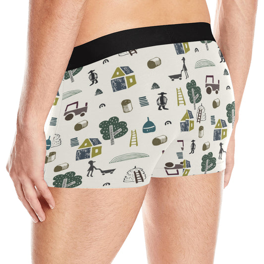 Agricultural Farm Print Design 01 Men's Boxer Briefs