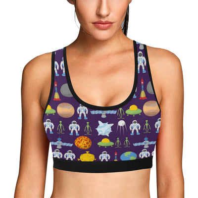 Alien Astronaut Planet Sports Bra