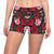 Rose Red Pink Pattern Print Design RO01 Yoga Shorts