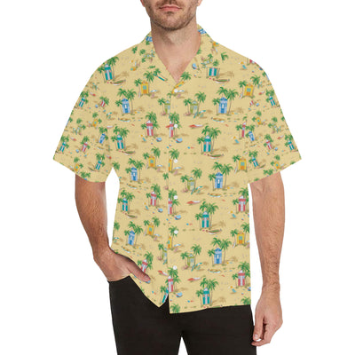 Beach Themed Pattern Print Design 01 Men's Hawaiian Shirt