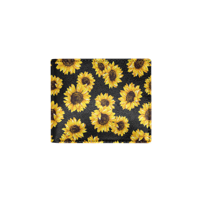 Sunflower Pattern Print Design SF05 Men's ID Card Wallet