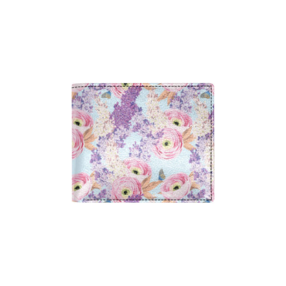 Lilac Pattern Print Design LI03 Men's ID Card Wallet