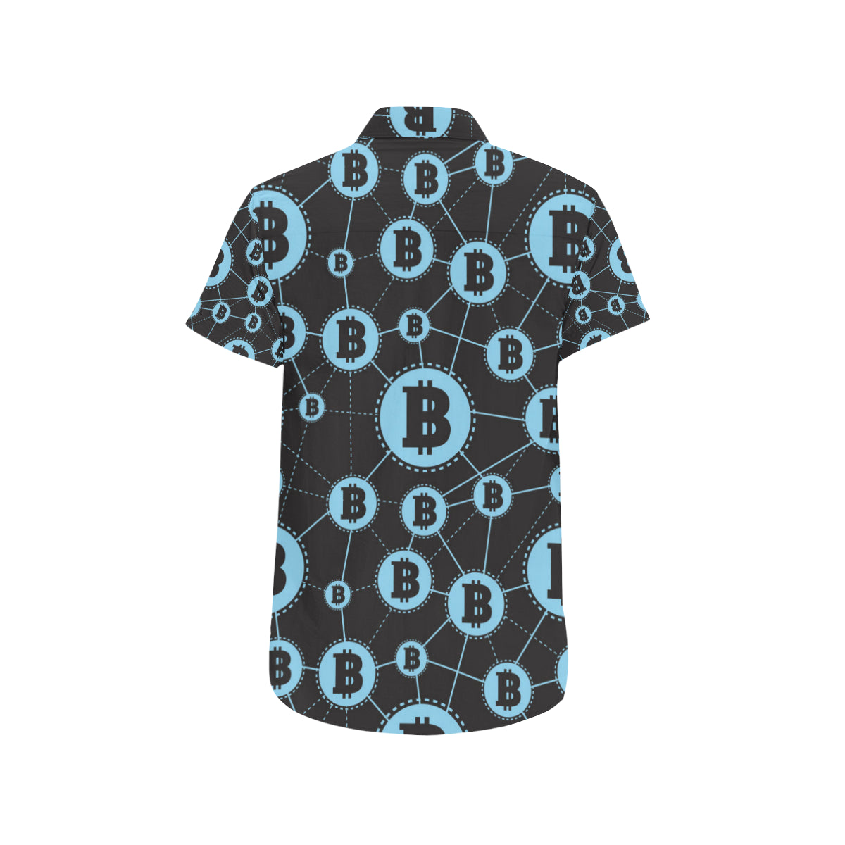 Cryptocurrency Pattern Print Design 02 Men's Short Sleeve Button Up Shirt