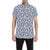 Hibiscus Blue Hawaiian Flower Style Men's Short Sleeve Button Up Shirt