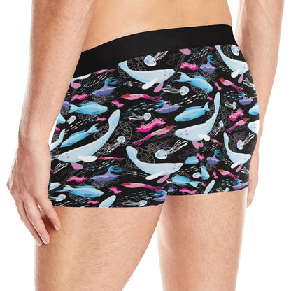 Manatee Pattern Print Design 02 Men's Boxer Briefs