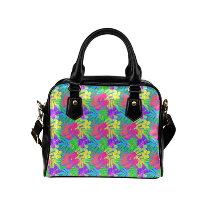 Neon Tropical Pattern Print Design A03 Shoulder Handbag