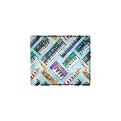 Synthesizer Pattern Print Design 02 Men's ID Card Wallet