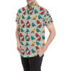 Birds Pattern Print Design 04 Men's Short Sleeve Button Up Shirt